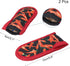 uxcell 2Pcs Pan Handle Sleeve, Pot Handle Covers Heat Resistant Iron Skillet Handle Covers for Kitchen Baking Cooking Supplies, Black Red 3.1 in x 5.9 in