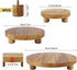 SPHOSWHP Brown,3PCS Wooden Plant Stands,Wood Risers Indoor Outdoor for Decor,Wooden Stool Display Stand for Home Table