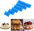 Fdit 6Pcs DIY Handwritten Letter Cake Mould, Blue Baking Stamp Tools for Bakery Supplies.