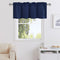 DWCN Navy Window Valance Curtains for Living Room, Solid Short Topper, 1 Panel, 42 X 18 Inch, Farmhouse Style
