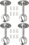 Creatyi Heavy Duty Closet Rod Brackets, Ceiling-Mount Brackets for 1 1/4 Inch Rod (4 PCS, Silver)