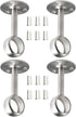Creatyi Heavy Duty Closet Rod Brackets, Ceiling-Mount Brackets for 1 1/4 Inch Rod (4 PCS, Silver)
