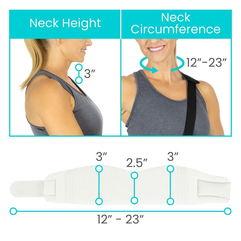 Vive Cervical Collar Neck Brace - Soft Foam Brace for Neck Pain Relief and Support for Women & Men, Comfortable