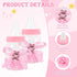 MACTING 2 Dozens Candy Box with 5 Pcs Artificial Flower Rose, 3.5 Inch Feeding Bottle for Baby Shower Favor Gift