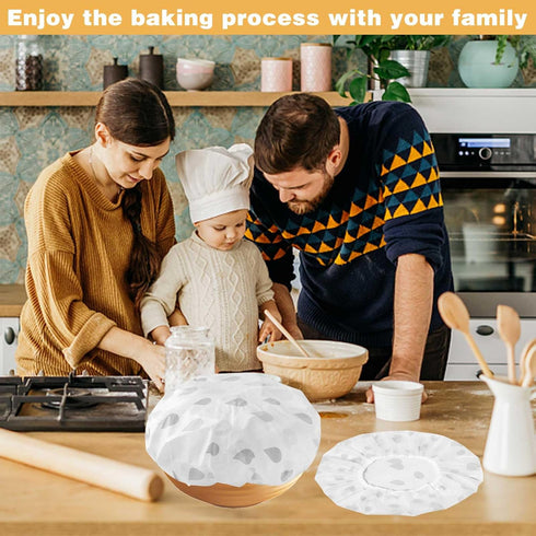 2Pcs Reusable Bowl Covers for Bread Proofing, Adjustable Elastic Bowl Covers for Rising Sourdough