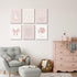 Lhoiplme 8x10x6 Inch Nursery Christian Wall Art Bible Verse Prints Pink Girl Nursery Room Canvas Wall Decor Coquette