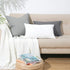 PHF 100% Cotton Waffle Weave Lumbar Pillow Cover, 12" x 20", 2 Pack, Light Grey