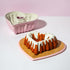 Paris Hilton Heart Shaped Fluted Cake Pan, 9-Inch Cast Aluminum with Clean Ceramic Nonstick Bakeware