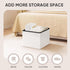 16.5"x12.6"x12.6" PINPLUS Storage Ottoman Cube Ottoman Foot Rest,Small Foldable Portable Boucle Upholstered Sherpa