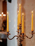 6 Packs Natural Beeswax Taper Candles - 8 inch Smokeless and Dripless Candles with 8 Hour Burn Time for Home Decor