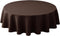 Biscaynebay Round 60" Textured Fabric Tablecloth, Brown Water Resistant Table Cloth for Dining, Kitchen, Parties