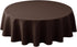 Biscaynebay Round 60" Textured Fabric Tablecloth, Brown Water Resistant Table Cloth for Dining, Kitchen, Parties