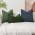 16x16 Inch Pack 2 Kevin Textile Spring Waterproof Decorative Pillow Covers Moss Green of Soft Boucle Textured Throw