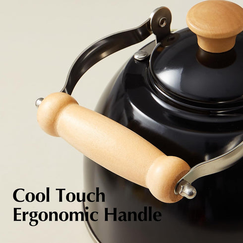 ROCKURWOK Tea Kettle, 1.6 Quart Whistling Tea Kettle, Food Grade Stainless Steel with Cool Touch Ergonomic Handle