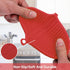 NEPAK 2 Pairs Heat Resistant Oven Mitts, Mini Silicone Gloves, Potholder for Kitchen Cooking & Baking (Red, Blue)