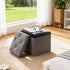 SAMRELAX 15 Inches Set, 500LBS, Ottoman with Storage, Folding Storage Ottoman Bench Storage Chest for Entryway, Living