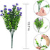 12 Bundles Outdoor Artificial Fake Flowers, UV Resistant Rose Eucalyptus Leaf Plants for Home Decor
