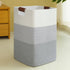 Extra Large Laundry Hamper 96L, Cotton Woven Storage Basket with Handles for Living Room, Gradient Grey