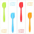 Silicone Spatula Set, 4-Piece Heat-Resistant Non-stick Rubber with Stainless Steel Core