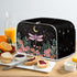 Dragonfly Moon Toaster Cover, Waterproof Bread Toaster Cover for Most 2 Slice Toasters, Kitchen Accessories