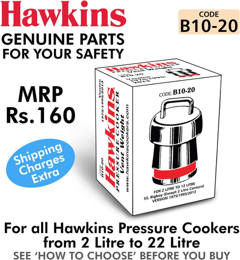 Hawkins Whistle Vent Weight for Stainless Steel and Bigboy Pressure Cooker, 1.5 Liter to 22 Liter