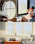 Frosted Glass Window Film, Decorative Bathroom Privacy Film for Glass Windows Cover, Static Cling, Removable, Anti-UV