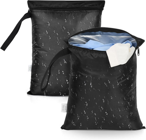 OTraki 2PCS Small Wet Bag for Swimsuit 12x14 Inch Wet Clothes Bag