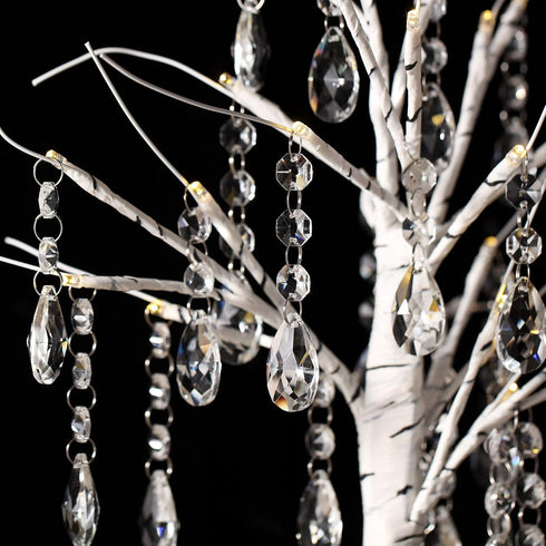 48 Pieces Crystal Ornaments Tree Decorations Beads for Chandelier Crystals Chandelier Beads Pendants for Winter