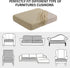 Water Repellent Couch Cushion Covers, Stretch Sofa Seat Slipcover Sets for Camper and Furniture Protector (Chair