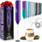 Zulay Kitchen Powerful Milk Frother Wand, Mini Handheld Stainless Steel Drink Mixer for Coffee