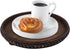 Hodeframe 12in Countertop Wooden Serving Tray: Brown Round Wood Butler Decorative Tray Candle Holder Trays Centerpiece