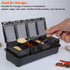 V·RESOURCING Elegant Black Seasoning Box, 4 Pieces Storage Container Cruet for Home Kitchen, Condiment Jars