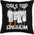 Girls Trip 2024 Anaheim - For Black Melanin Women Spa Relax Throw Pillow, 16x16, Multicolor