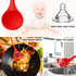 MIBOTE 17 Pcs Silicone Cooking Utensils Set - 446°F Heat Resistant Kitchen Gadgets with Holder, Red