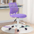 Kids Desk Chair, Armless Home Office Task Chair with Mesh Padded Cushion, Swivel Rolling Wheels for Children