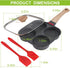 Xtujcya 4-Cup Egg Pan, Premium Egg Pans Nonstick, Omelette Pan with Lid , Healthy Egg Frying Pan for Breakfast, Egg
