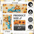 Sunflower Kitchen Rugs Decor Set of 2, Retro Style Non-Slip Kitchen Mat with Rubber Backing