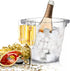 Dicunoy 4 Liter Plastic Ice Bucket, Thick Clear Champagne Chiller with Handle, Wine Cooler for Bar, Home, Parties