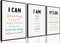 PPJ 3Pcs Affirmations For Kids Wall Art Nursery Wall Decor Daily Inspirational Quotes