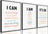PPJ 3Pcs Affirmations For Kids Wall Art Nursery Wall Decor Daily Inspirational Quotes
