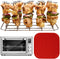 INFRAOVENS Air Fryer Rack for Cosori 12-in-1 Toaster Oven Combo, 32qt Stainless Steel Accessories with Skewer Stand