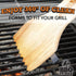 Wood Grill Scraper, Food Safe Oak Barbecue Cleaner with Metal Scraping Hook and Bottle Opener