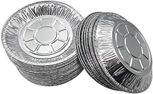Premium 6" Aluminum Foil Pie Pans - 50pcs/set Disposable Tin Plates for Pies Tart Quiche