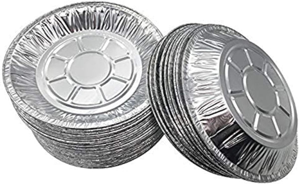 Premium 6" Aluminum Foil Pie Pans - 50pcs/set Disposable Tin Plates for Pies Tart Quiche