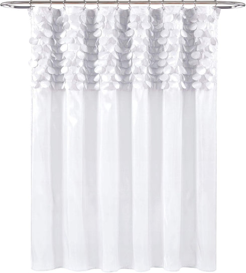 Lush Decor Lillian Shower Curtain, 72" x 72", White