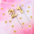 Gold Birthday Candles Numeral Cake Topper Decoration for 21st Birthday Party, Wedding, Anniversary Celebration Supplies
