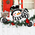 Winter Snowman Cardinal Fence Peeker Yard Garden Signs Let It Snow Red Bird Tree Topper Ornaments