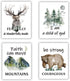LOEDVESTR Forest Animals Bible Verse Poster Inspirational Quote Poster Watercolor Wall Art for