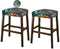 NeColorLife Stool Covers Rectangle Printed,Stretch Waterproof Saddle Seat Covers for Counter Height