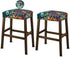 NeColorLife Stool Covers Rectangle Printed,Stretch Waterproof Saddle Seat Covers for Counter Height
